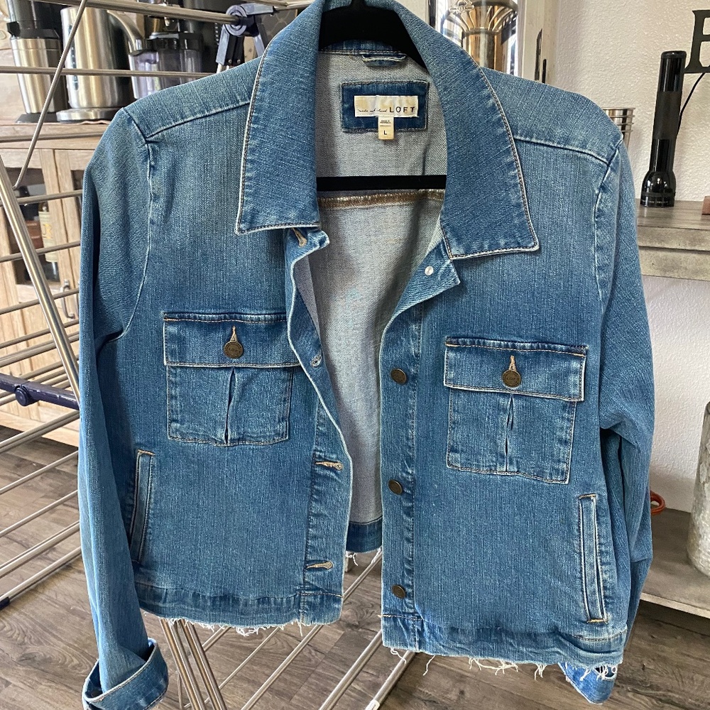 Loft Denim Jacket Size Large